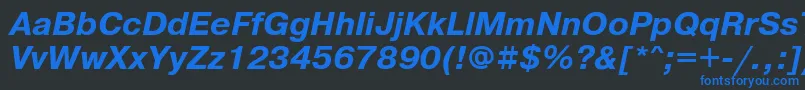PragmaticaettBolditalic Font – Blue Fonts on Black Background