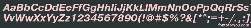 PragmaticaettBolditalic Font – Pink Fonts on Black Background