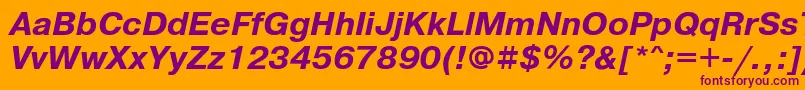 PragmaticaettBolditalic Font – Purple Fonts on Orange Background