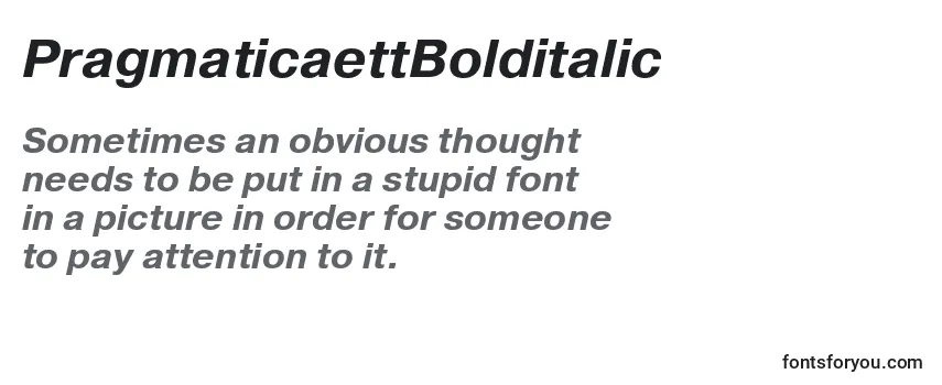 PragmaticaettBolditalic-fontti