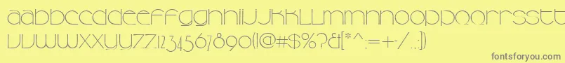Camelliad-Schriftart – Graue Schriften auf gelbem Hintergrund