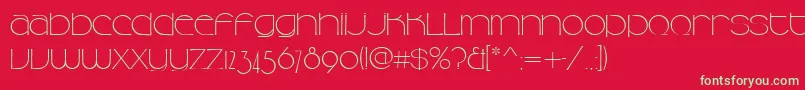 フォントCamelliad – 赤い背景に緑の文字