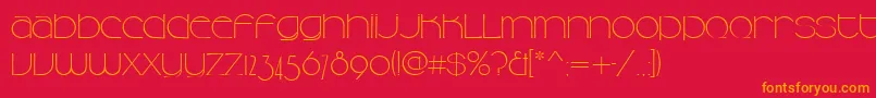 Camelliad Font – Orange Fonts on Red Background