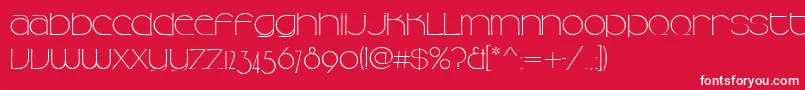 Camelliad Font – White Fonts on Red Background