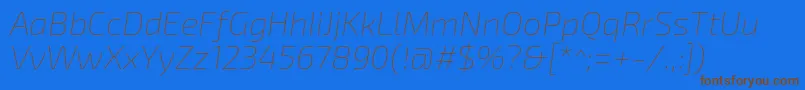 fuente Exo2.0Thinitalic – Fuentes Marrones Sobre Fondo Azul