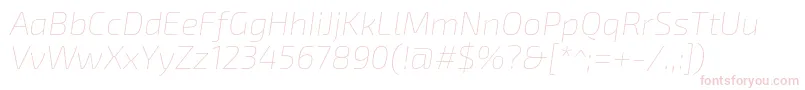 Exo2.0Thinitalic Font – Pink Fonts on White Background