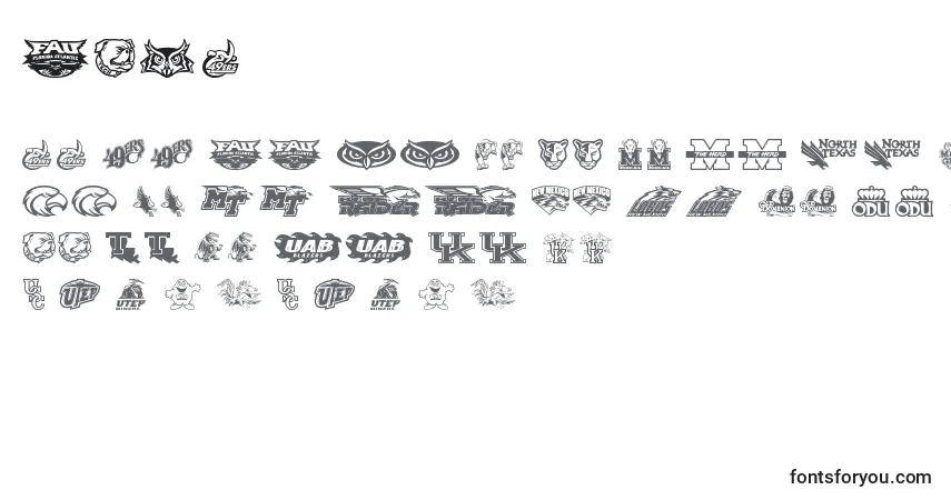 A fonte CUsa – alfabeto, números, caracteres especiais