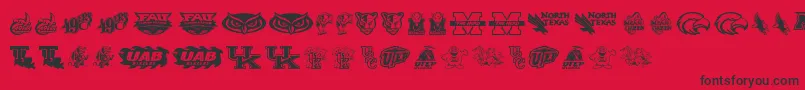 CUsa Font – Black Fonts on Red Background