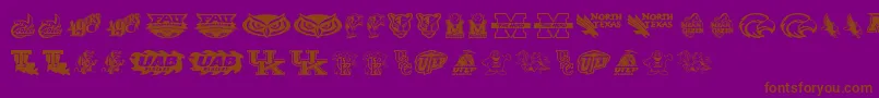 CUsa Font – Brown Fonts on Purple Background