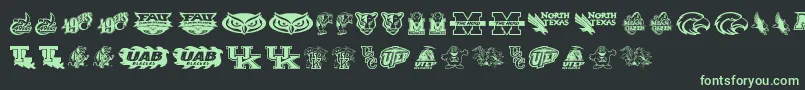CUsa Font – Green Fonts on Black Background
