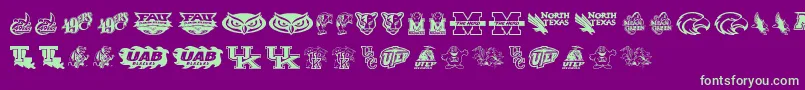 CUsa Font – Green Fonts on Purple Background