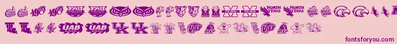 CUsa Font – Purple Fonts on Pink Background