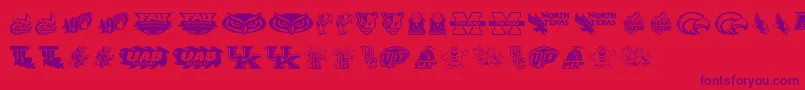 フォントCUsa – 赤い背景に紫のフォント