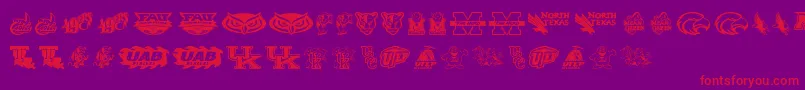 CUsa Font – Red Fonts on Purple Background