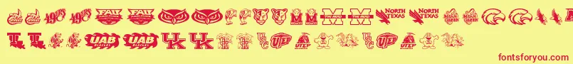 CUsa Font – Red Fonts on Yellow Background