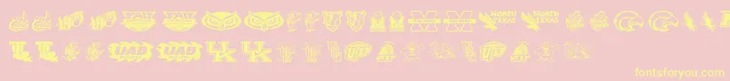 CUsa Font – Yellow Fonts on Pink Background