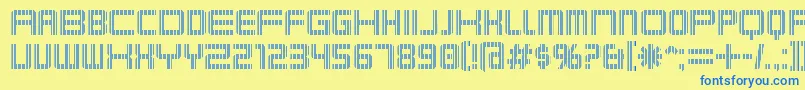 KarnivoreSeven Font – Blue Fonts on Yellow Background