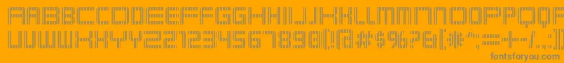 KarnivoreSeven-Schriftart – Graue Schriften auf orangefarbenem Hintergrund