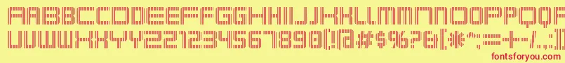 KarnivoreSeven Font – Red Fonts on Yellow Background