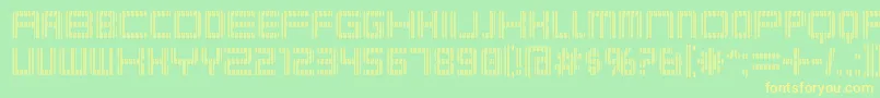 KarnivoreSeven Font – Yellow Fonts on Green Background