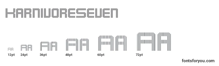 KarnivoreSeven Font Sizes