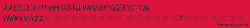 BlackjacketboysRegular Font – Black Fonts on Red Background