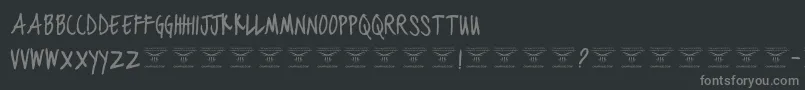 BlackjacketboysRegular Font – Gray Fonts on Black Background