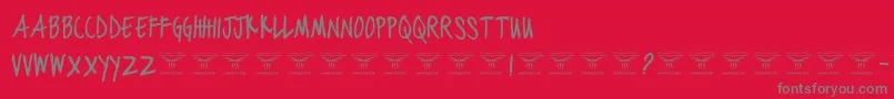 BlackjacketboysRegular Font – Gray Fonts on Red Background