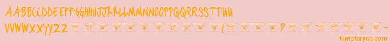 BlackjacketboysRegular Font – Orange Fonts on Pink Background