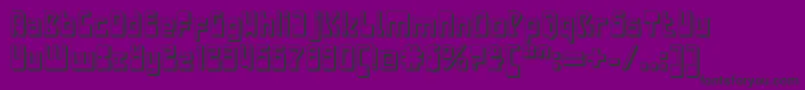 LaserdiscoExtruded-Schriftart – Schwarze Schriften auf violettem Hintergrund