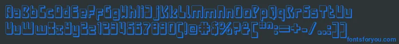 LaserdiscoExtruded Font – Blue Fonts on Black Background