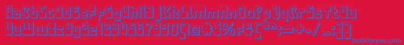 LaserdiscoExtruded Font – Blue Fonts on Red Background