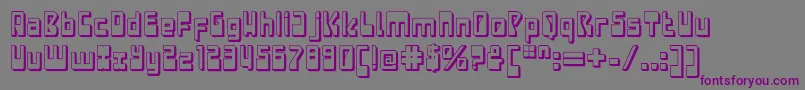 LaserdiscoExtruded-Schriftart – Violette Schriften auf grauem Hintergrund
