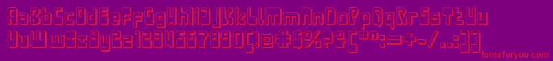 LaserdiscoExtruded-Schriftart – Rote Schriften auf violettem Hintergrund