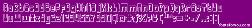 fuente LaserdiscoExtruded – Fuentes Blancas Sobre Fondo Morado