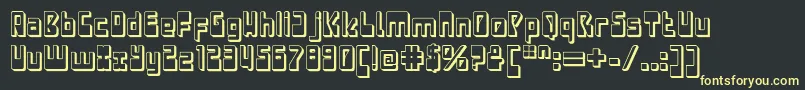 LaserdiscoExtruded Font – Yellow Fonts on Black Background