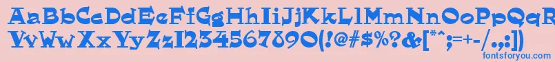 Hornswogglednf Font – Blue Fonts on Pink Background