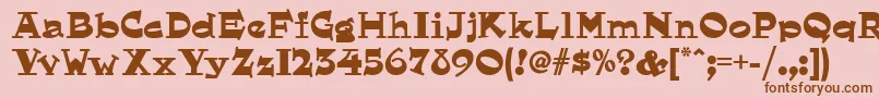 Hornswogglednf Font – Brown Fonts on Pink Background