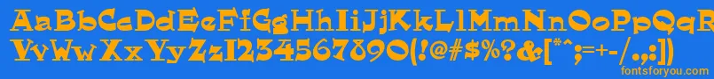 Hornswogglednf Font – Orange Fonts on Blue Background