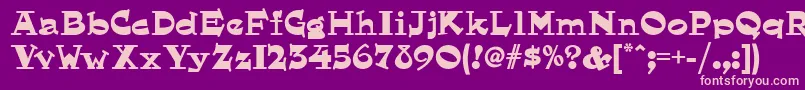 Hornswogglednf Font – Pink Fonts on Purple Background