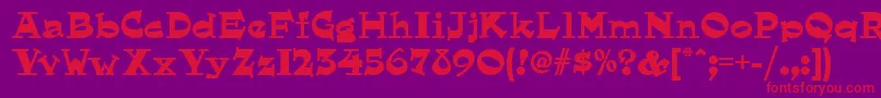 Hornswogglednf Font – Red Fonts on Purple Background