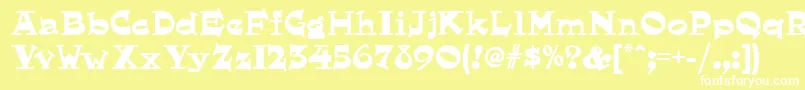 Hornswogglednf Font – White Fonts on Yellow Background