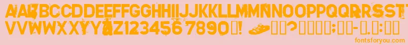 SilverSideshow Font – Orange Fonts on Pink Background