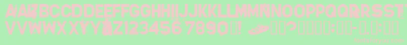 SilverSideshow Font – Pink Fonts on Green Background