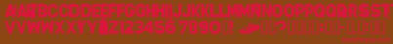 SilverSideshow Font – Red Fonts on Brown Background