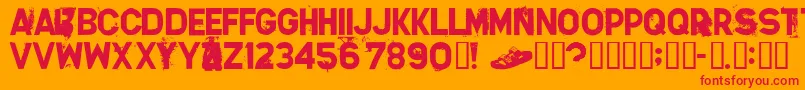 SilverSideshow Font – Red Fonts on Orange Background