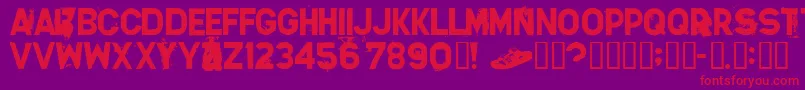 SilverSideshow Font – Red Fonts on Purple Background