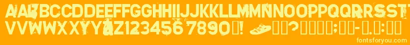 SilverSideshow Font – Yellow Fonts on Orange Background