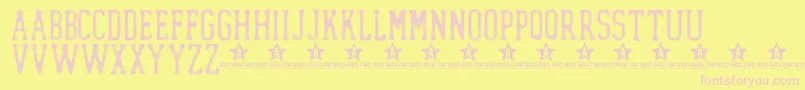 Dotled Font – Pink Fonts on Yellow Background