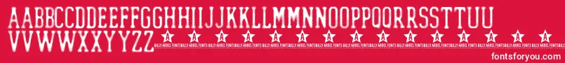 Dotled Font – White Fonts on Red Background